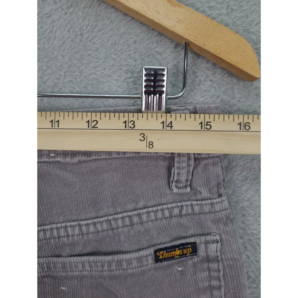 Vintage Sears Thumbs Up Corduroy Pants Gray Mens ‎ 32L Trim Fit Flared